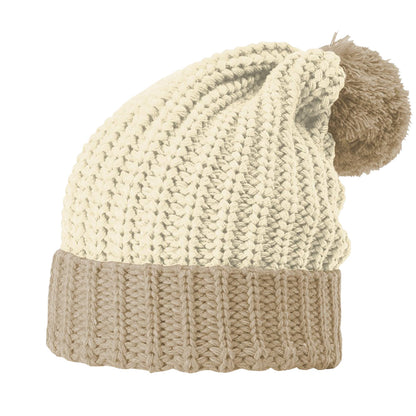 Richardson 143 Chunky Cable Knit Beanie with Cuff & Pom 143R - Blank