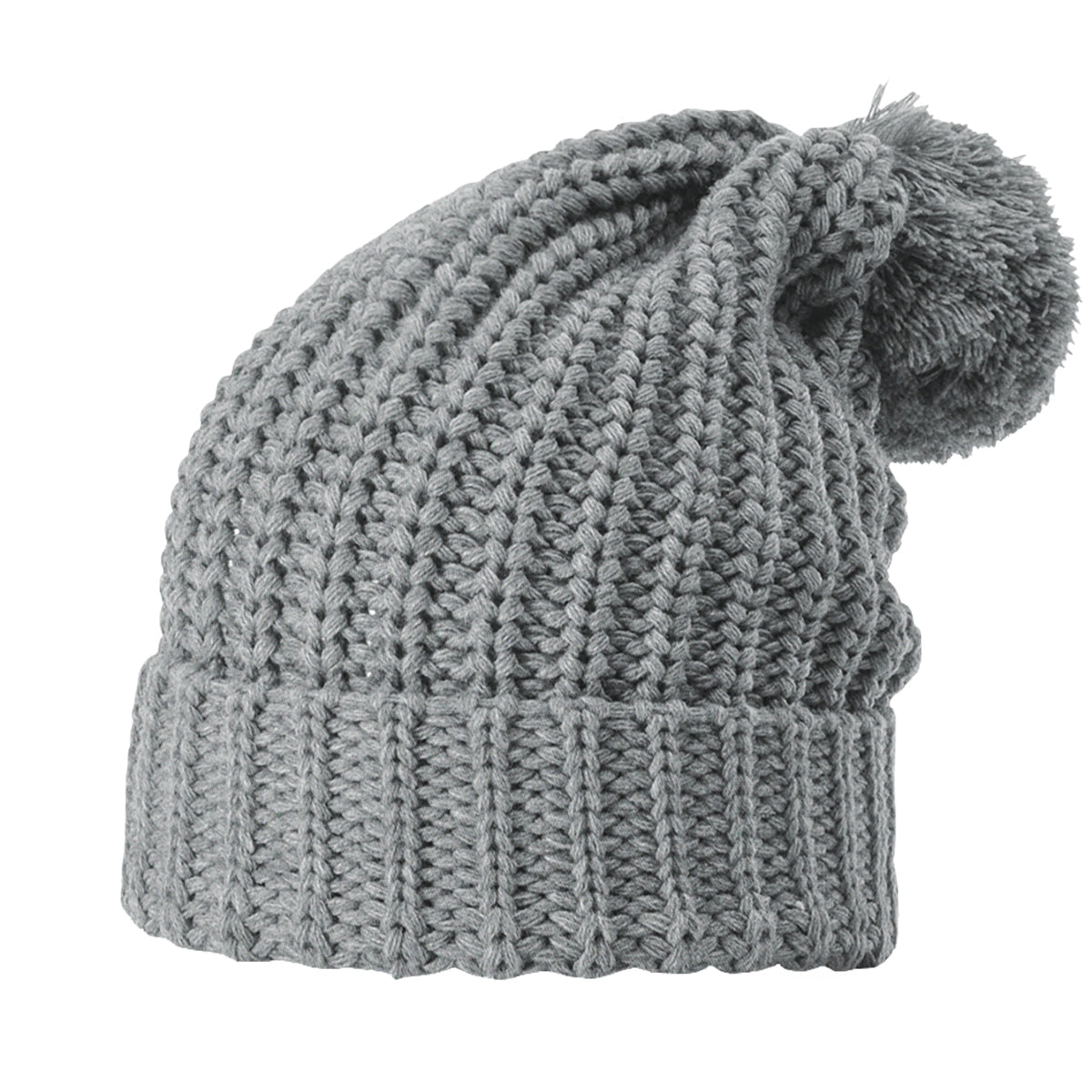 Richardson 143 Chunky Cable Knit Beanie with Cuff & Pom 143R - Blank