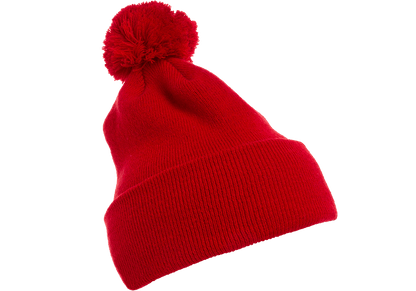 YP Classics 1501P Cuffed Pom Pom Knit Beanie, Knit Cap, Yupoong 1501P - Blank