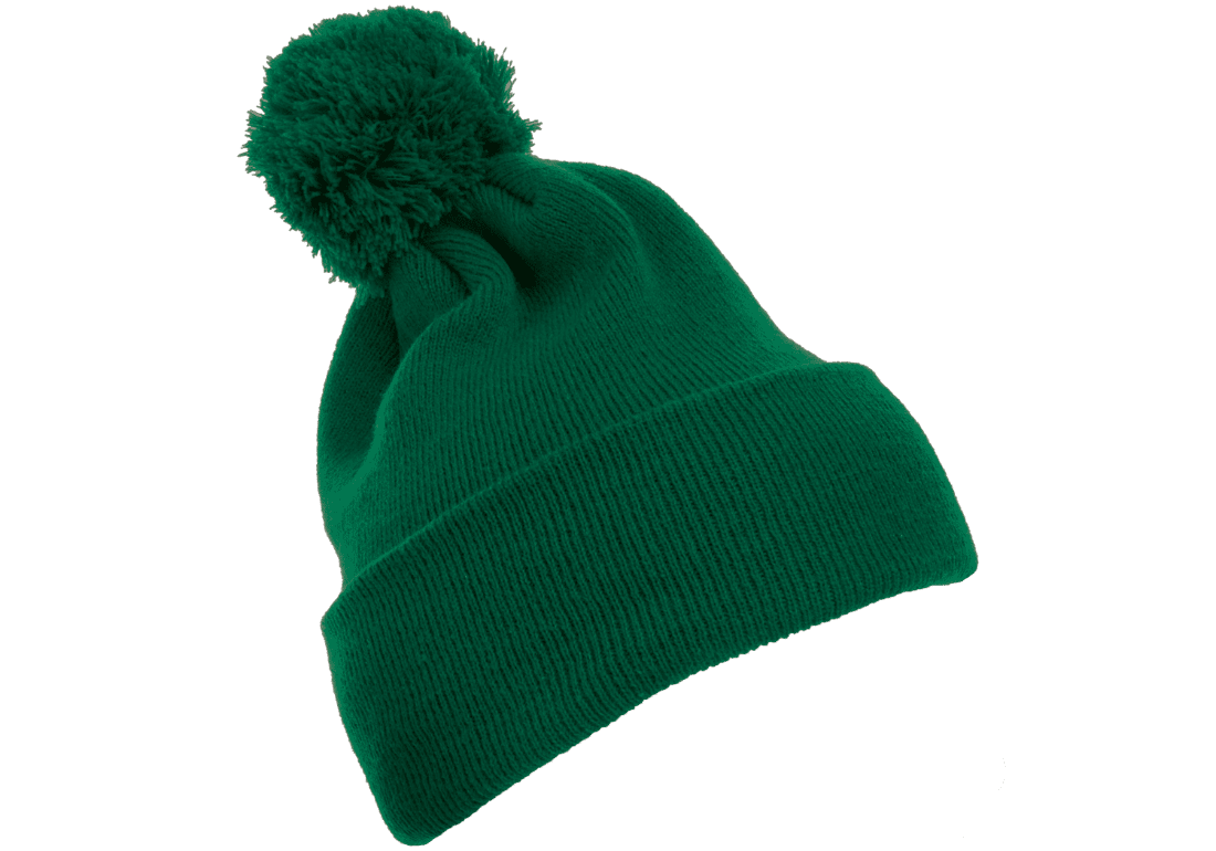 YP Classics 1501P Cuffed Pom Pom Knit Beanie, Knit Cap, Yupoong 1501P - Blank