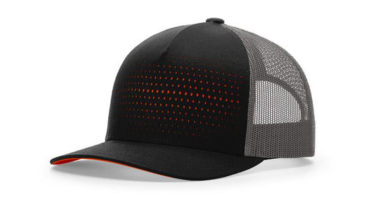 Richardson 163 Laser Cut Five Panel Trucker, 5-Panel Cap - Blank