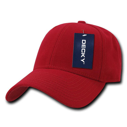Decky 206 6 Panel Low Profile Structured Cap Baseball Hat - Blank