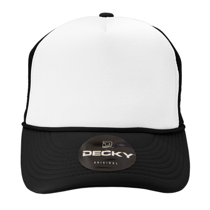 Custom Patch Decky 210 - Foam Trucker Hat, Two Tone Mesh Back Cap