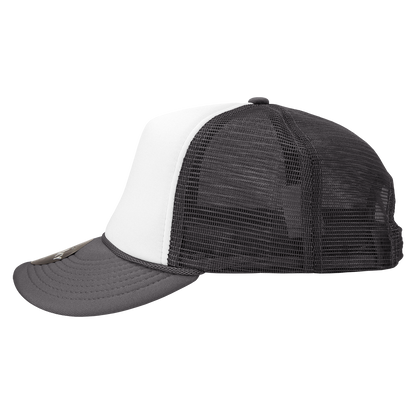 Custom Patch Decky 210 - Foam Trucker Hat, Two Tone Mesh Back Cap