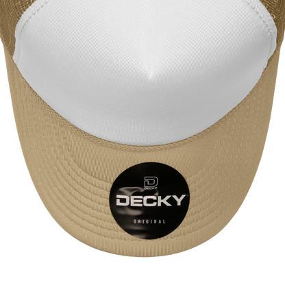 Custom Embroidered Decky 210 - Foam Trucker Hat, Two Tone Mesh Back Cap