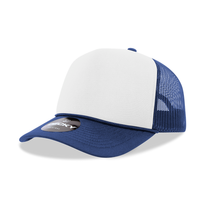 Custom Patch Decky 210 - Foam Trucker Hat, Two Tone Mesh Back Cap