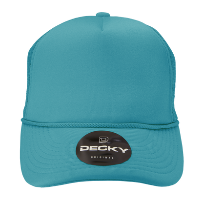 Custom Printed Decky 211 - 5 Panel Foam Trucker Cap, Mesh Back Hat