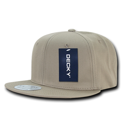 Custom Embroidered Decky 361 - Cotton Snapback Hat, Flat Bill Cap