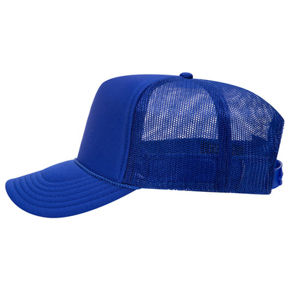 Otto 39-165 5 Panel High Crown Foam Trucker Hat Mesh Back Cap - Blank