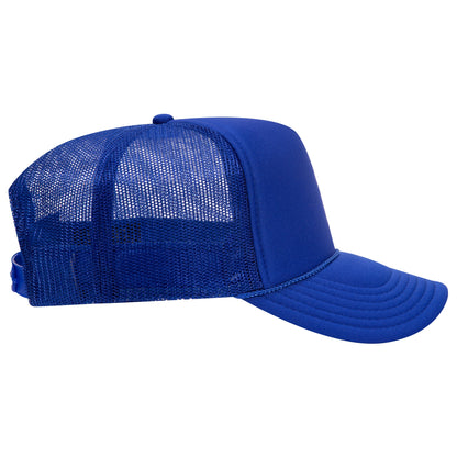 Otto 39-165 5 Panel High Crown Foam Trucker Hat Mesh Back Cap - Blank