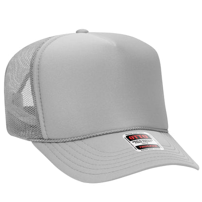 Otto 39-165 5 Panel High Crown Foam Trucker Hat Mesh Back Cap - Blank