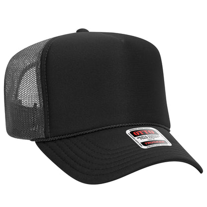 Otto 39-165 5 Panel High Crown Foam Trucker Hat Mesh Back Cap - Blank