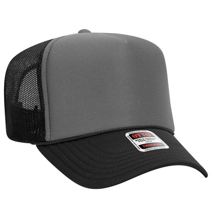 Otto 39-165 5 Panel High Crown Foam Trucker Hat Mesh Back Cap - Blank