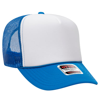 Otto 39-165 5 Panel High Crown Foam Trucker Hat Mesh Back Cap - Blank