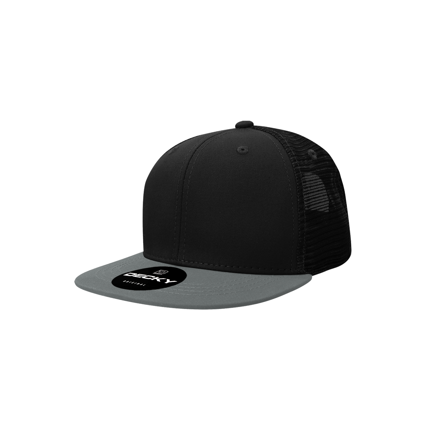 Custom Embroidered Decky 5010 - Kids Youth Trucker Hat, Flat Bill Snapback Cap