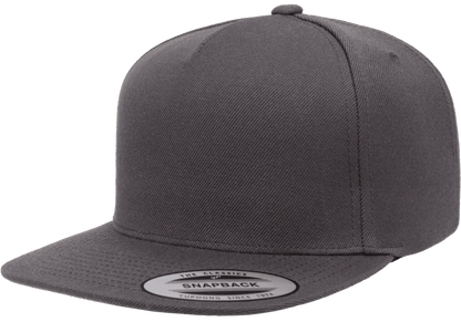Yupoong 5089M Premium 5 Panel Snapback Hat Flat Bill Cap, YP Classics - Blank