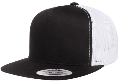 Yupoong 6006T Classic Trucker Snapback Hat Flat Bill 2-Tone Colors, YP Classics - Blank