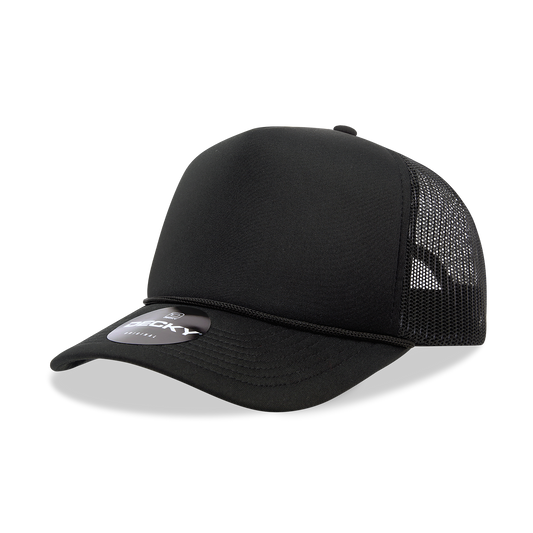 Custom Printed Decky 6025 Mid Profile, 5 Panel Foam Trucker Hat