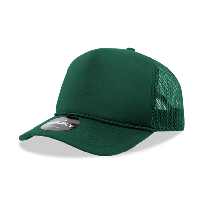 Custom Printed Decky 6025 Mid Profile, 5 Panel Foam Trucker Hat