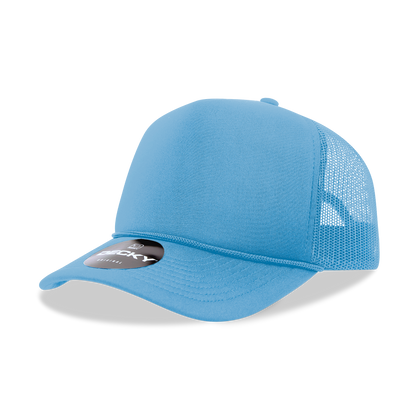 Custom Printed Decky 6025 Mid Profile, 5 Panel Foam Trucker Hat