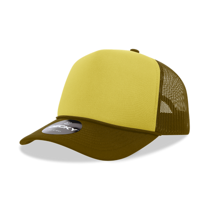 Custom Printed Decky 6025 Mid Profile, 5 Panel Foam Trucker Hat