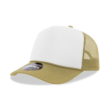 Custom Printed Decky 6025 Mid Profile, 5 Panel Foam Trucker Hat