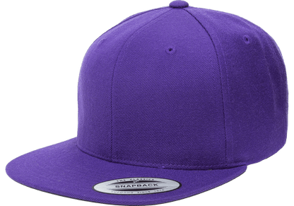 Yupoong 6089M Premium Snapback Hat Flat Bill Cap, YP Classics 6089 - Blank