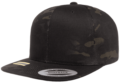 Yupoong 6089MC MultiCam Camo Snapback Hat Flat Bill Camouflage, YP Classics - Blank