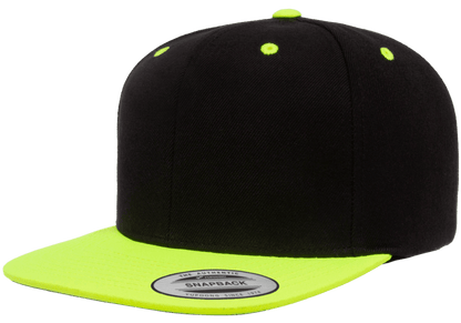 Yupoong 6089MT Snapback Hat Flat Bill 2-Tone Colors, YP Classics - Blank