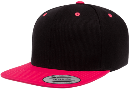 Yupoong 6089MT Snapback Hat Flat Bill 2-Tone Colors, YP Classics - Blank