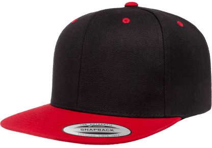 Yupoong 6089MT Snapback Hat Flat Bill 2-Tone Colors, YP Classics - Blank