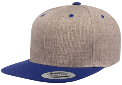 Yupoong 6089MT Snapback Hat Flat Bill 2-Tone Colors, YP Classics - Blank