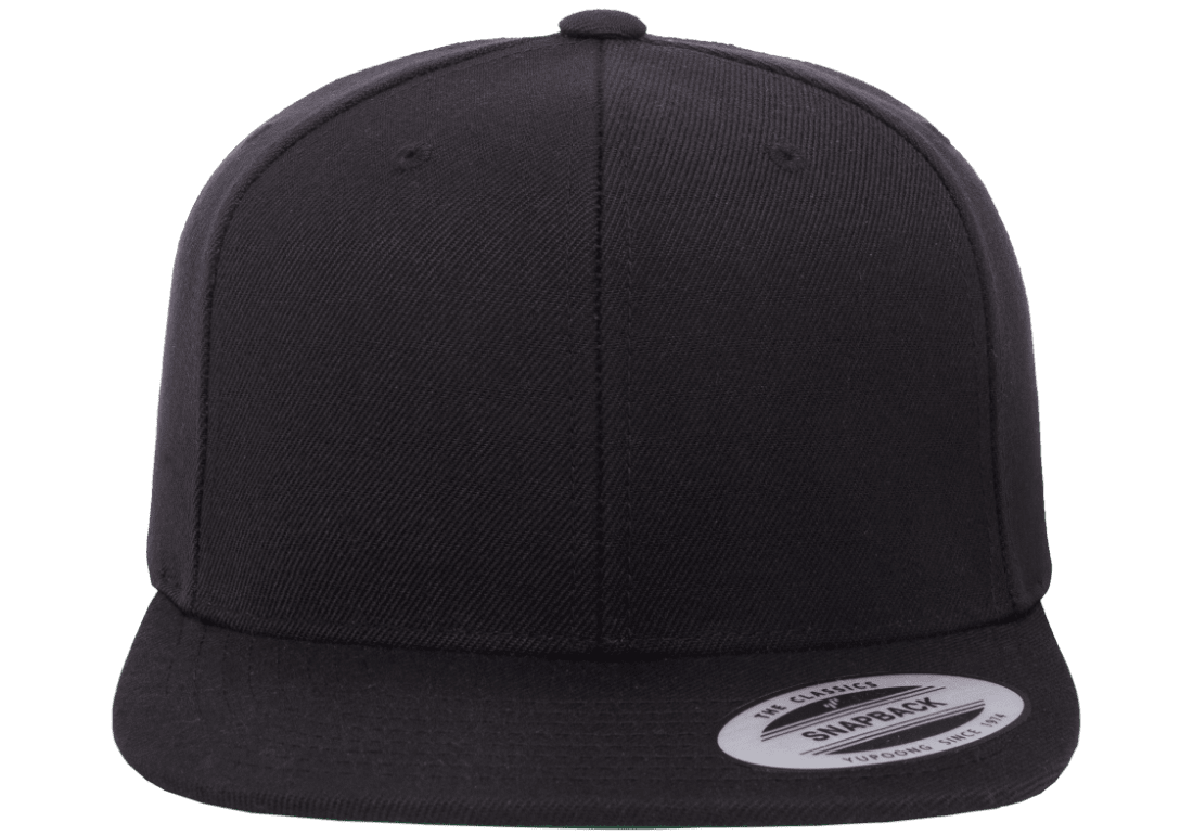 Custom Patch Yupoong 6089M Premium Snapback Hat, Flat Bill Cap, YP Classics