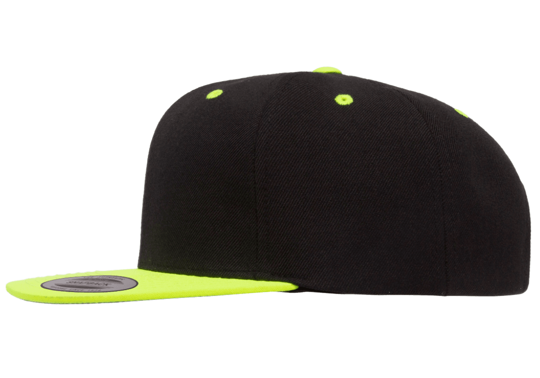 Yupoong 6089MT Snapback Hat Flat Bill 2-Tone Colors, YP Classics - Blank