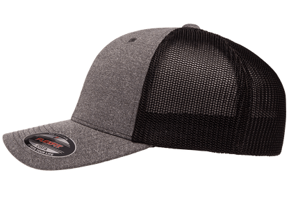 Custom Embroidered Flexfit 6311 - Flexfit Melange Trucker Hat