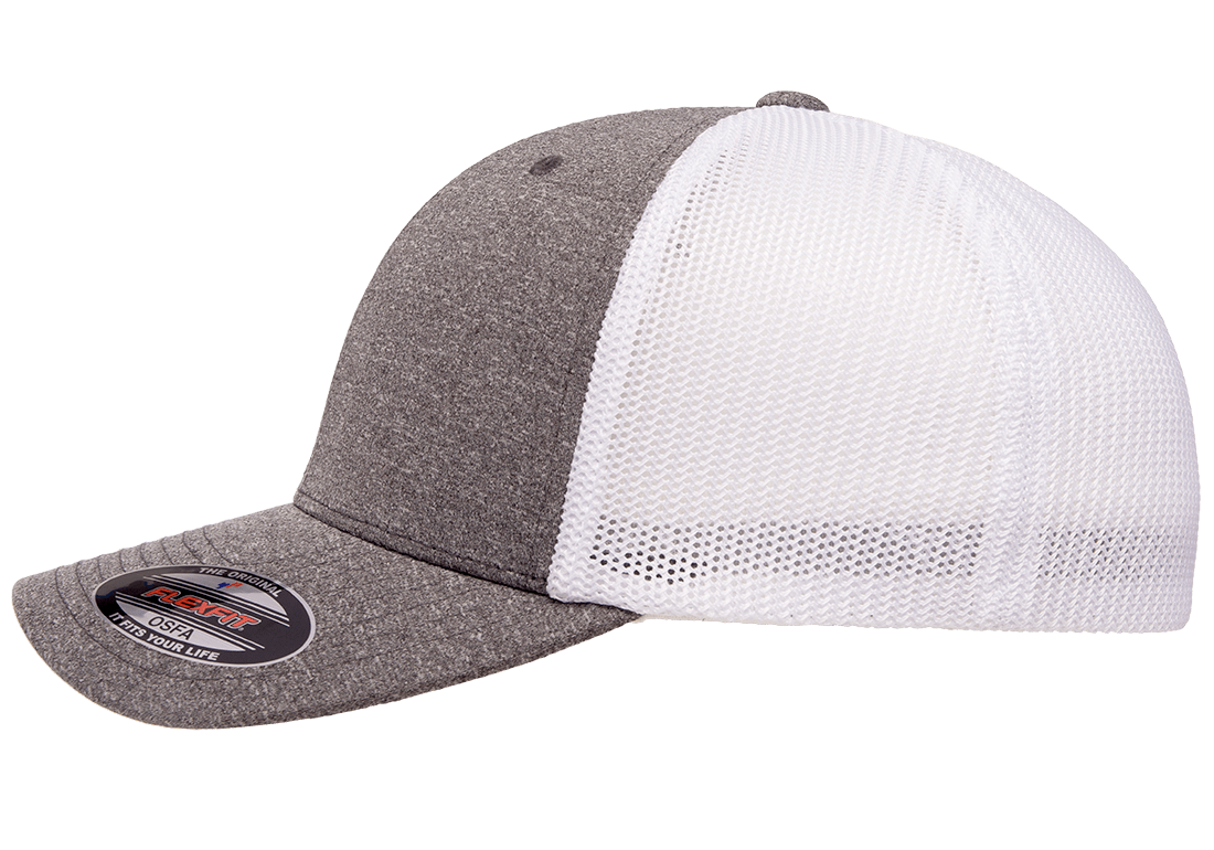 Custom Embroidered Flexfit 6311 - Flexfit Melange Trucker Hat