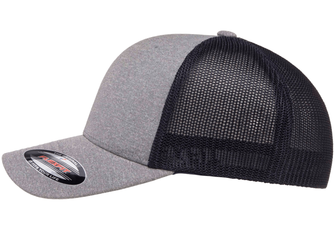 Custom Embroidered Flexfit 6311 - Flexfit Melange Trucker Hat