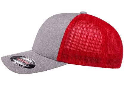 Custom Embroidered Flexfit 6311 - Flexfit Melange Trucker Hat