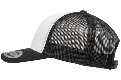 Custom Patch Yupoong 6606W Retro Trucker Hat, Mesh Back, White Front, YP Classics