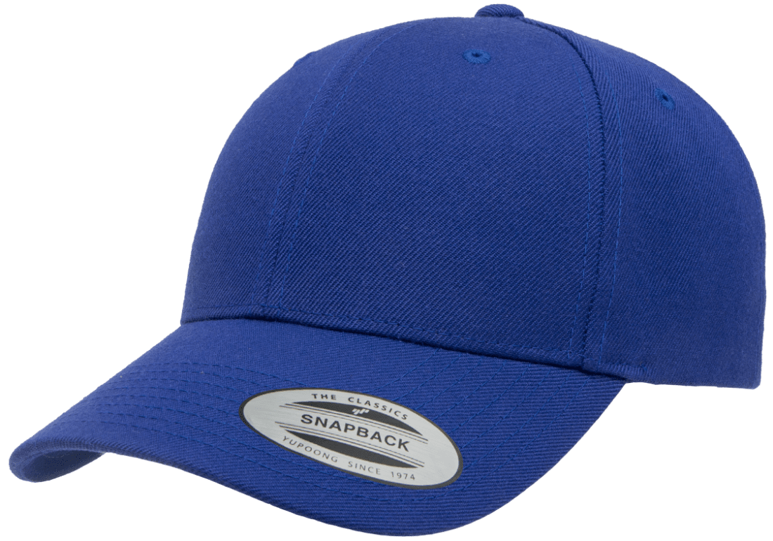 Yupoong 6789M Premium Curved Baseball Hat Snapback Cap, YP Classics - Blank
