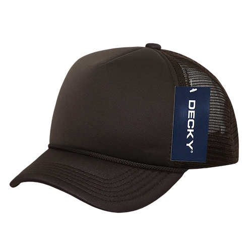 Custom Printed Decky 7010 - Youth 5 Panel Mid Profile Structured Foam Trucker, Kids Foam Trucker Hat, Mesh Back