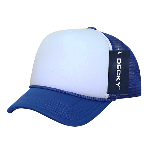 Custom Printed Decky 7010 - Youth 5 Panel Mid Profile Structured Foam Trucker, Kids Foam Trucker Hat, Mesh Back