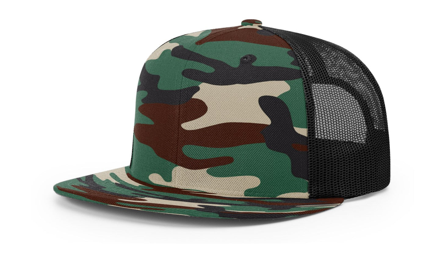 Richardson 511 Wool Blend Flat Bill Trucker Hat, Snapback - Blank