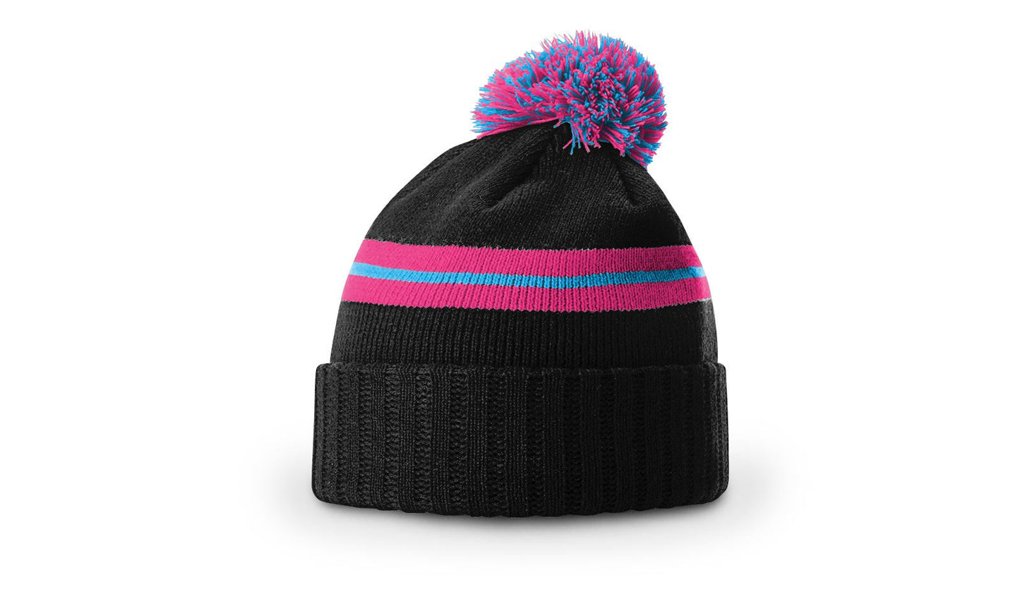 Richardson 135 Short Pom Knit Beanie - Blank