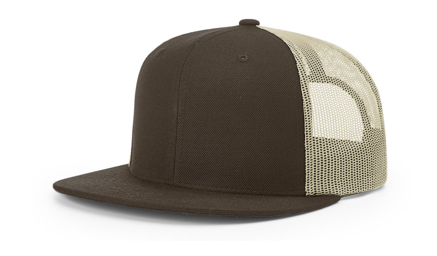 Richardson 511 Wool Blend Flat Bill Trucker Hat, Snapback - Blank