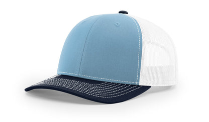 Richardson 112 Trucker Cap Tri Color Hats Three Colors - Blank