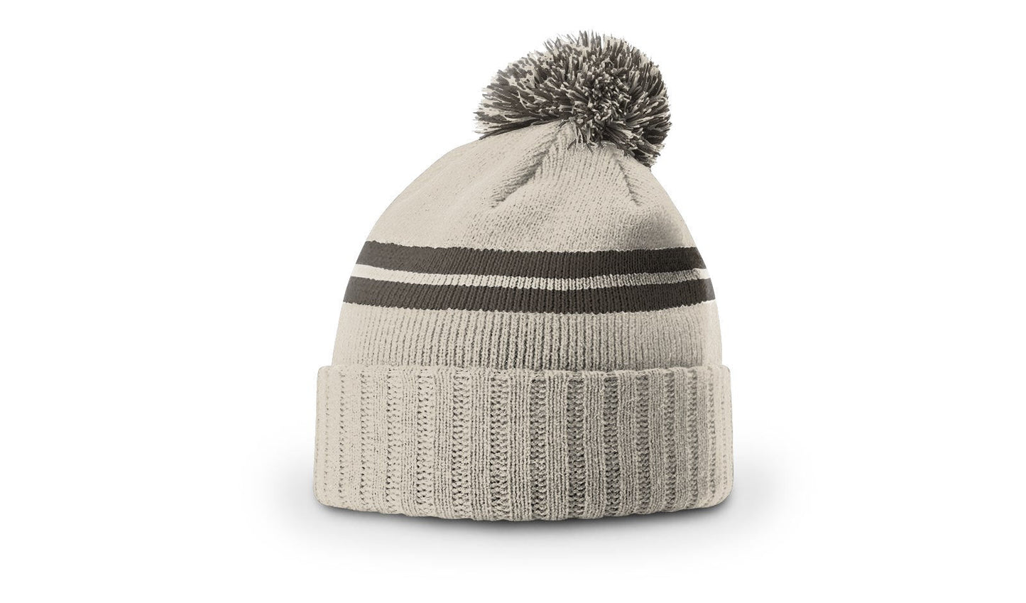 Richardson 135 Short Pom Knit Beanie - Blank