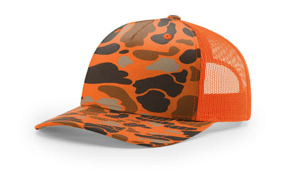 Richardson 112PFP Printed Five Panel Trucker - Duck Camo Colors - Blank