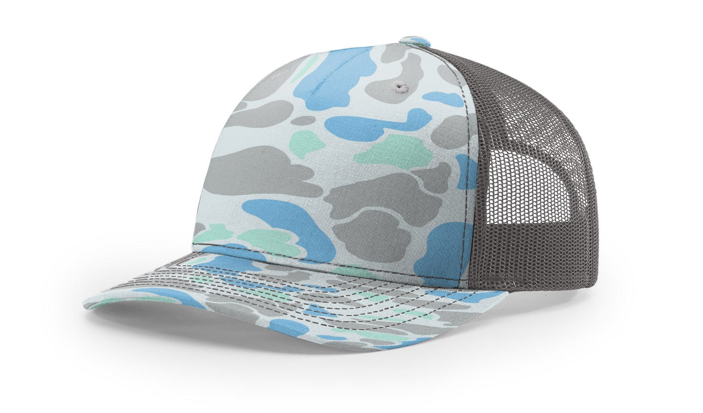 Richardson 112PFP Printed Five Panel Trucker - Duck Camo Colors - Blank