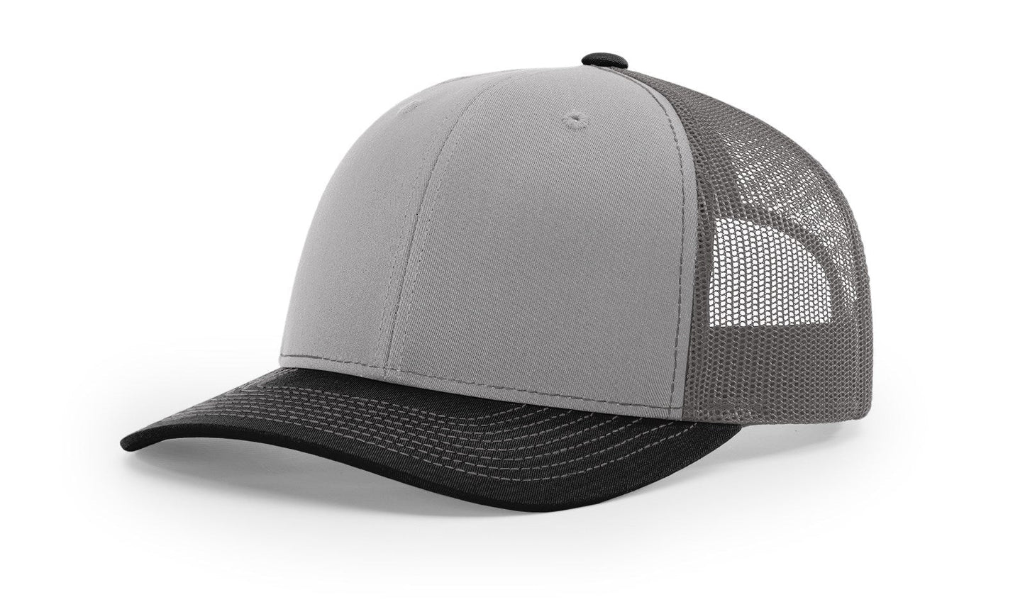 Richardson 112 Trucker Cap Tri Color Hats Three Colors - Blank